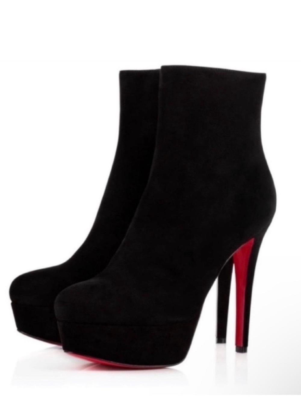 Christian Louboutin Bianca
Booty platform suede boots RETAIL 1,195!